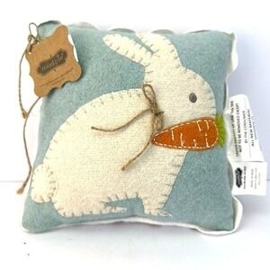 Mudpie Easter Spring Bunny Small Pillow Gift Basket